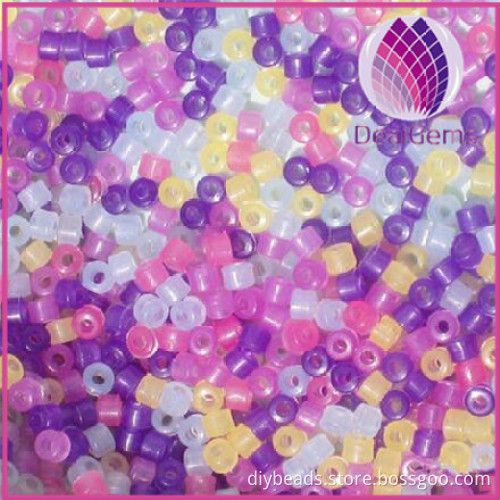 Change color in the sun 6mm cylindrical beads,DIY changed color beads,acrylic beads